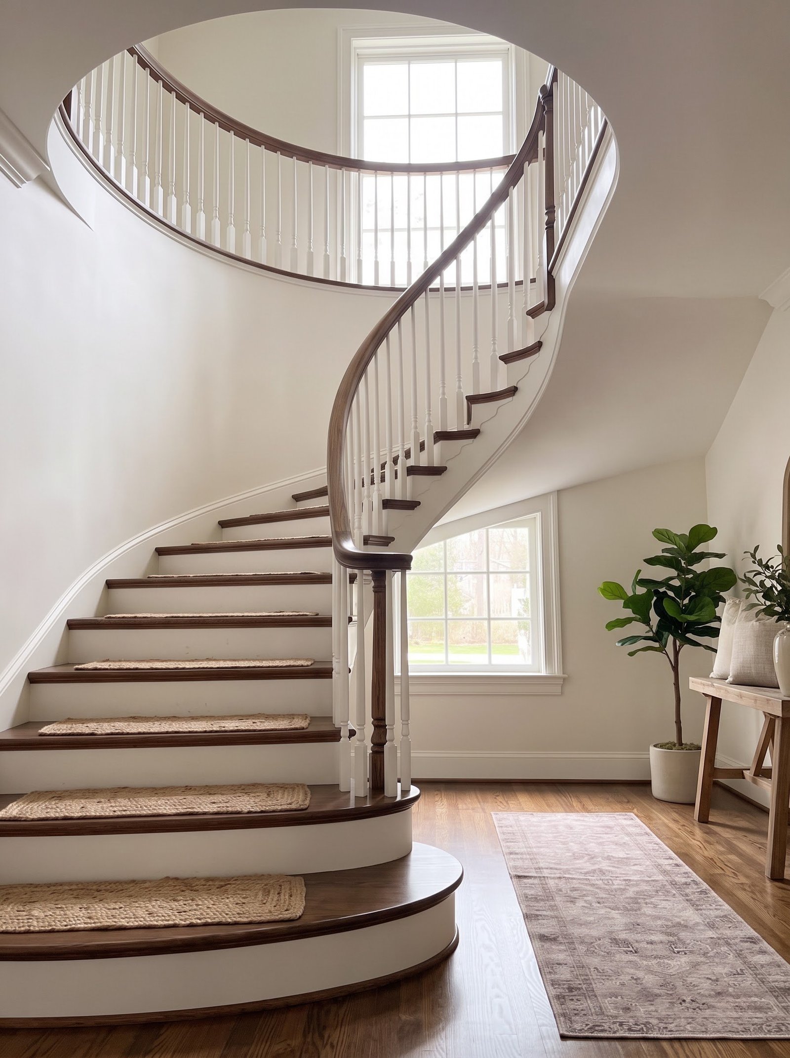 Natural Braided Beige Jute Stair Treads Set - Image 7