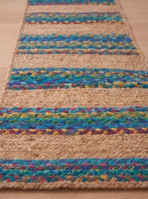 Turquoise Inlay Handwoven Stair Tread Mats