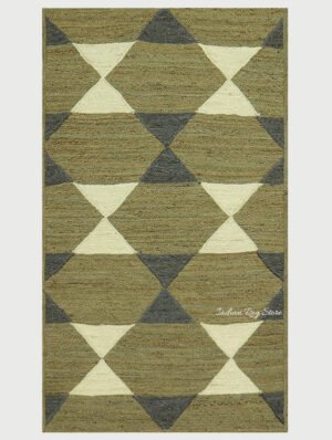 Beautiful Green Multicolor Hand Braided Interior Jute Area Rug