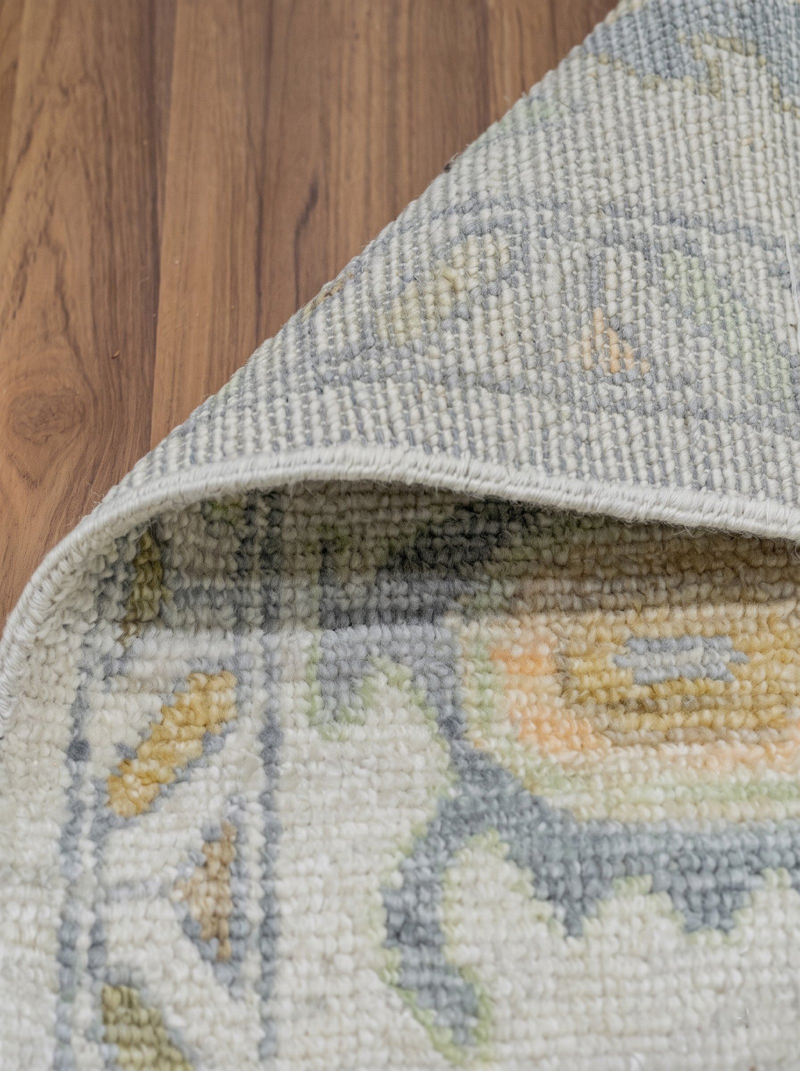 Handmade Brown Vintage Oushak Wool Rug - Image 5