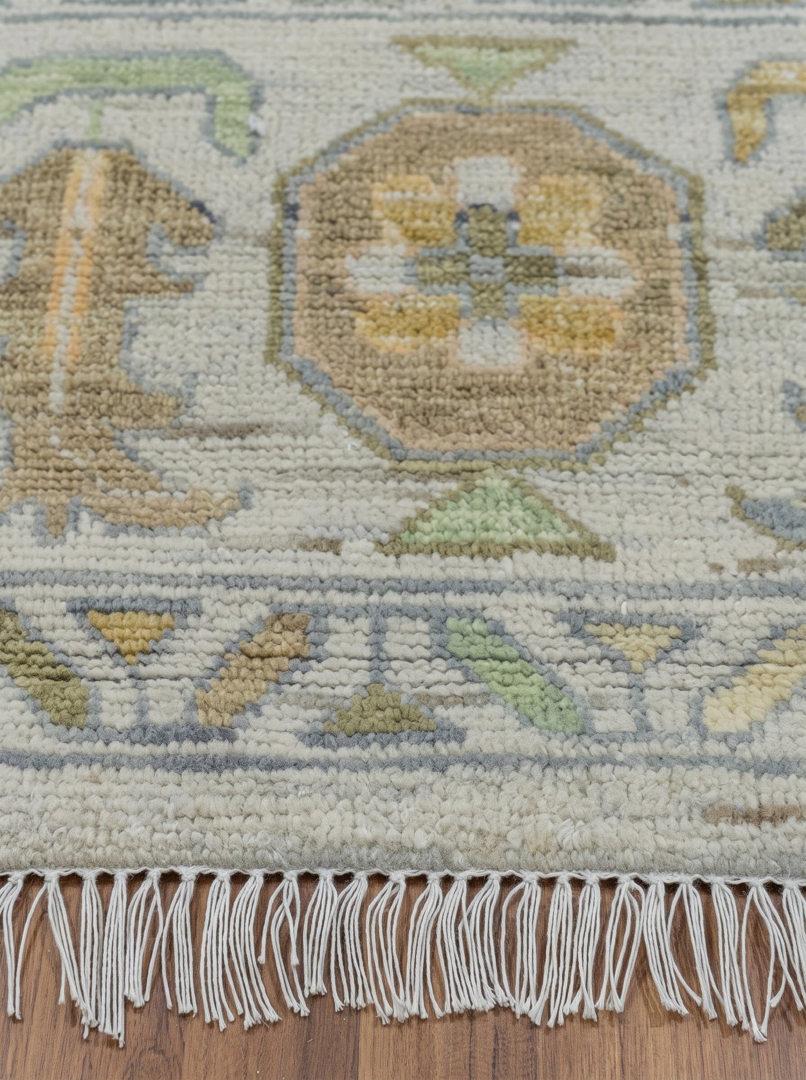 Handmade Brown Vintage Oushak Wool Rug - Image 3