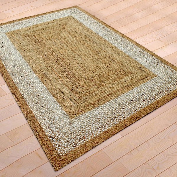 White Hand Braided Bedroom Decor Jute Rugs - Image 4