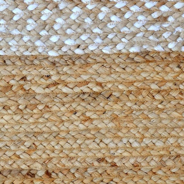 White Hand Braided Bedroom Decor Jute Rugs - Image 3