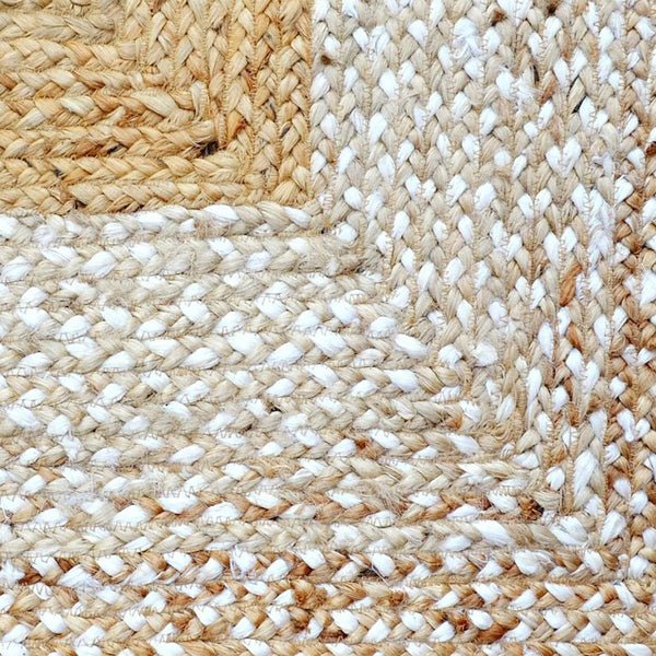White Hand Braided Bedroom Decor Jute Rugs - Image 2
